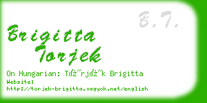 brigitta torjek business card